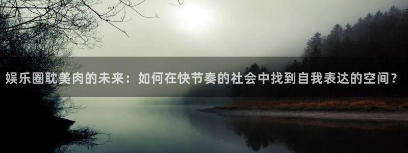 华润娱乐：娱乐圈耽美肉的未来：如何在快节奏的社会中找到自我表达的空间？
